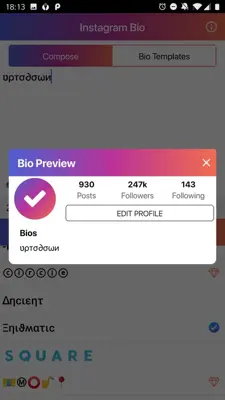 Fonts for Instagram android App screenshot 1